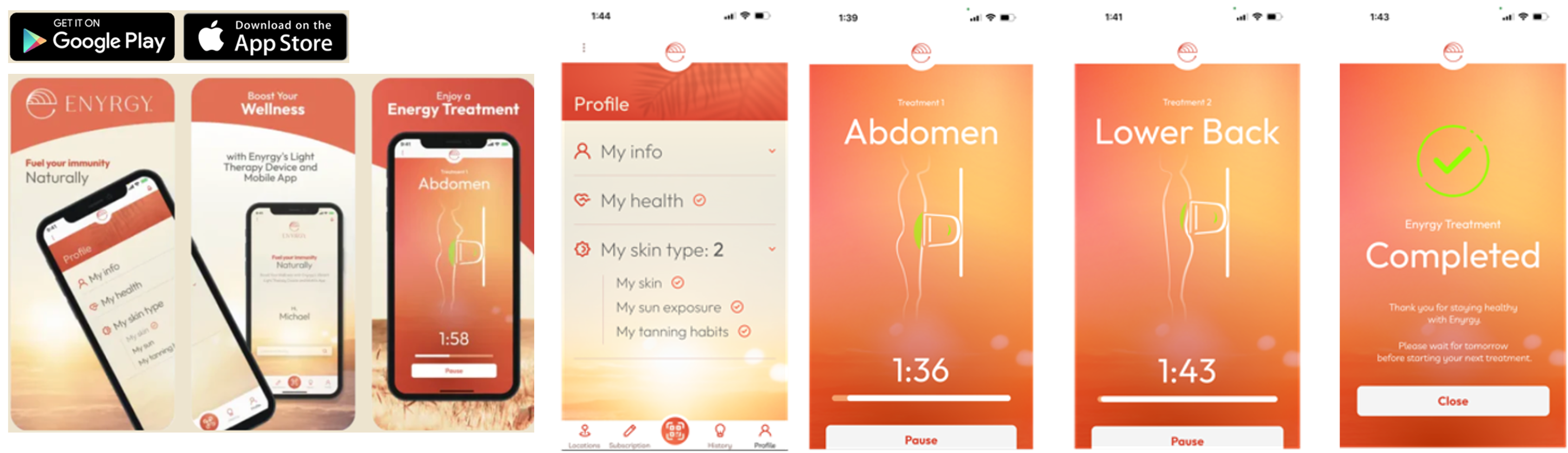 The app assesses your Fitzpatrick skin type and uses that to calculate your personal Minimal Erythemal Dose